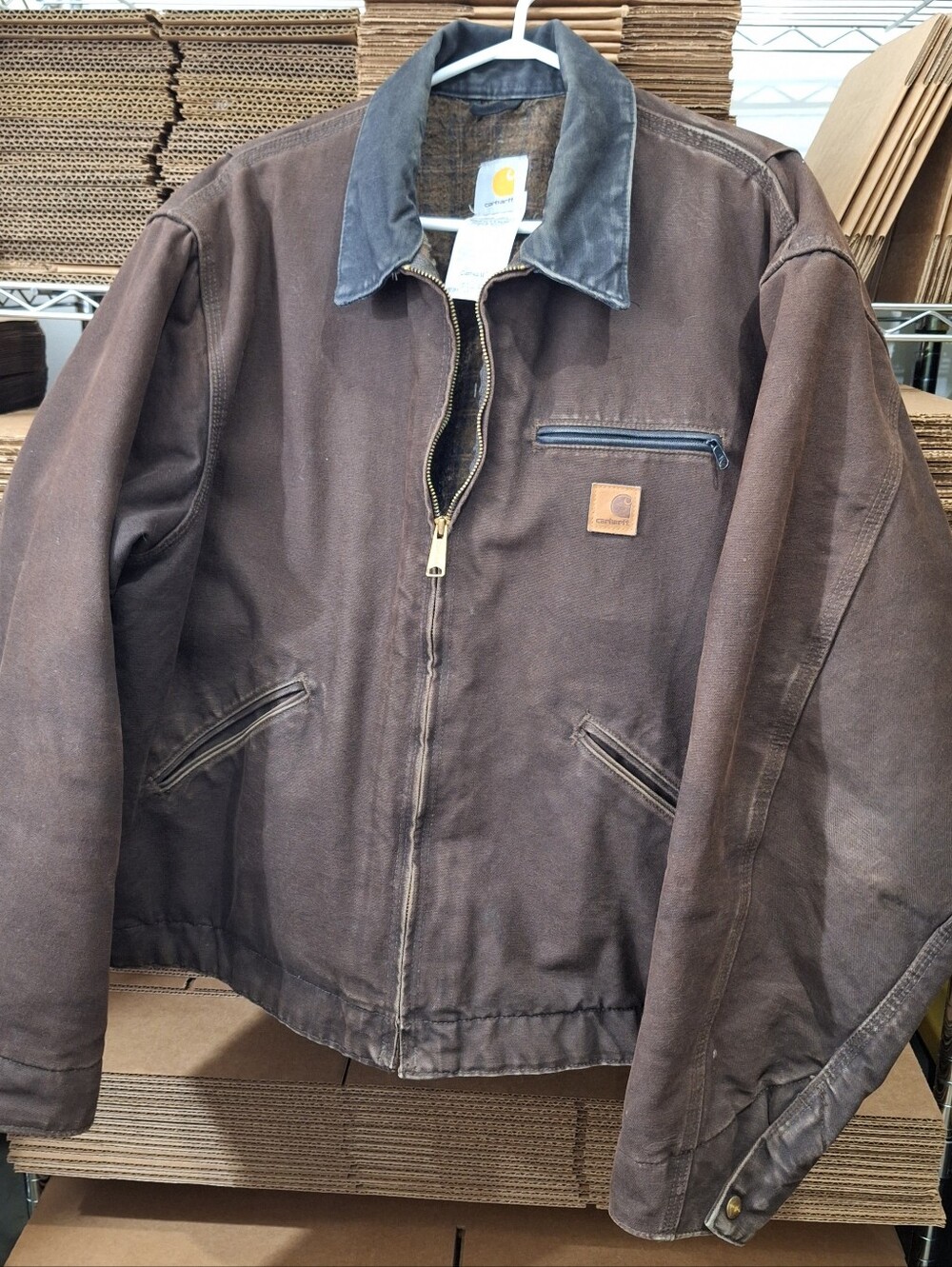 Vintage Carhartt Broen Jacket With Blanket Interior